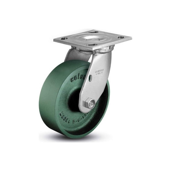 Colson 4 Series Swivel Plate Caster - Cast Iron 8 Dia. 1250 Lb. Cap. 4.08199.139 - main